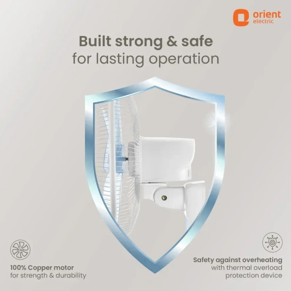 Wall 49 with Remote & Touch Control Panel Wall Fan 400mm Crystal White - 400mm, crystal white