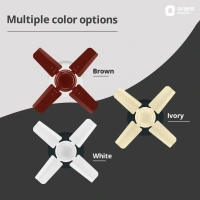 Orient Electric New Breeze  Decorative ceiling fan | Ribbed Blades and durable copper motor - 600 mm, Brown