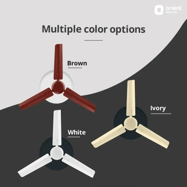 Orient Electric New Breeze Decorative ceiling fan | Ribbed Blades and durable copper motor - 1400 mm, Brown