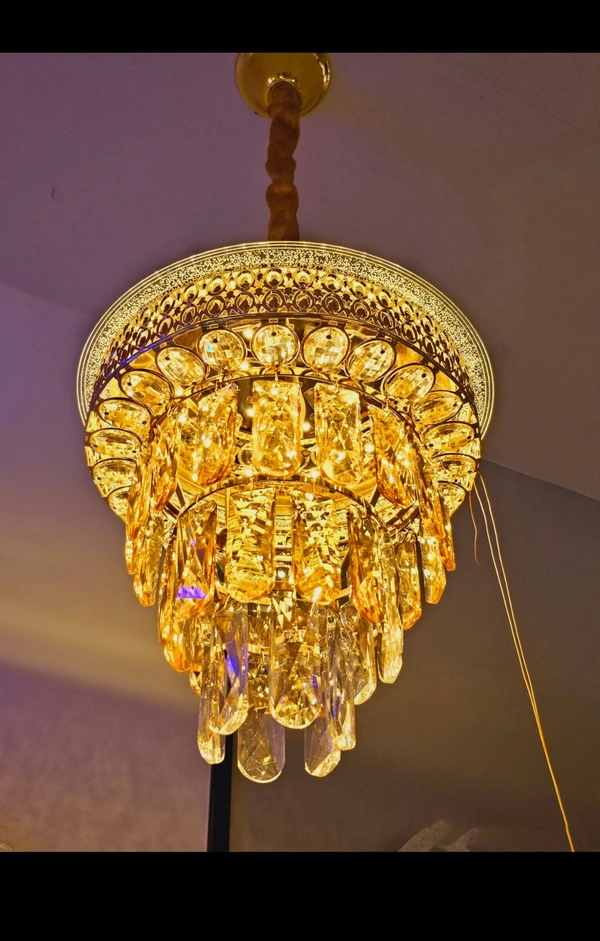 Modern Round Shape Crystal Decor Ceiling Fixture Home Decor Lighting Chandelier 