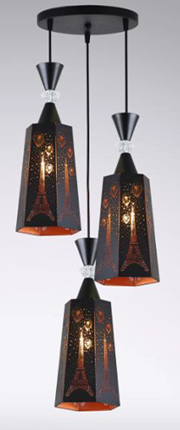 Delamps Aluminium Industrial LED Hanging Lamp - Black
