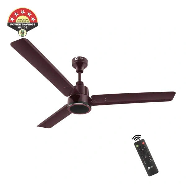 1200mm Ecotech Prime BLDC 5 Star Rated Ceiling Fan With Remote  - 1200 mm, brown