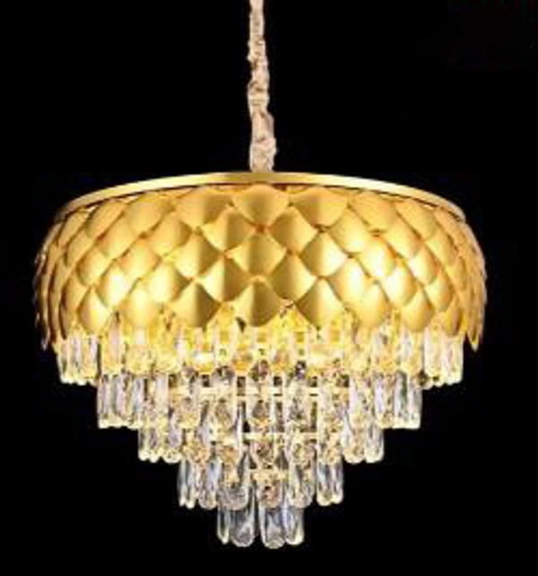 Delamps Glass LED Hanging JHUMER Light, For Hotel, Home, Restaurant - Yellow