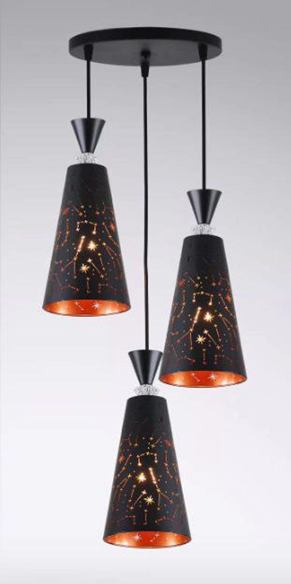 Delamps Hanging Lights, Pendant Lamps, Bedroom Hanging Lamps and Living Room Lights  - Black