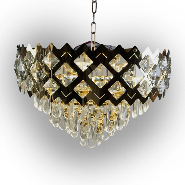 DELAMPS 6900/500 mm golden remote control chandelier for drawing room , hall, hotel , restaurant | color changing  three color (6900/500 RD)