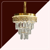 DELAMPS T9198/300  medium size golden chandelier for kitchen , bedroom two color (warm white, white)