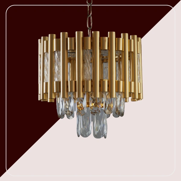 DELAMPS 6219/300mm  golden chandelier for kitchen , bedroom two color (warm white, white)