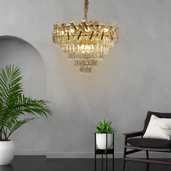 DELAMPS 8727/600mm  crystal finish chandelier for kitchen , bedroom BULB