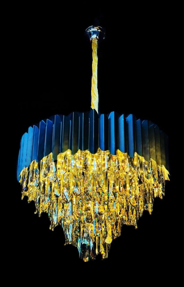 Glass Warm White Lucaris Crystal Of Modern Asia, For Home, Hanging Lamp