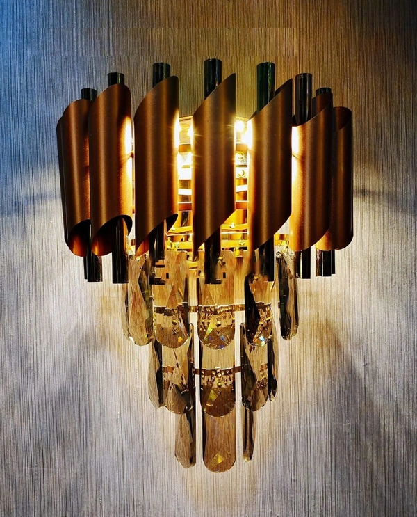 Aluminium And Glass Wall Hanging Chandelier