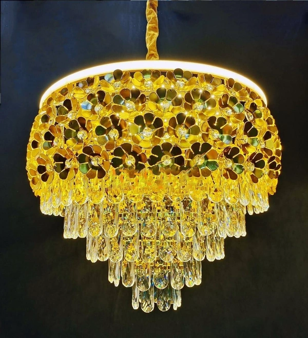 Modern LED 5 Layer flower  Crystal Hanging  Jhumer  for dinning, hotel