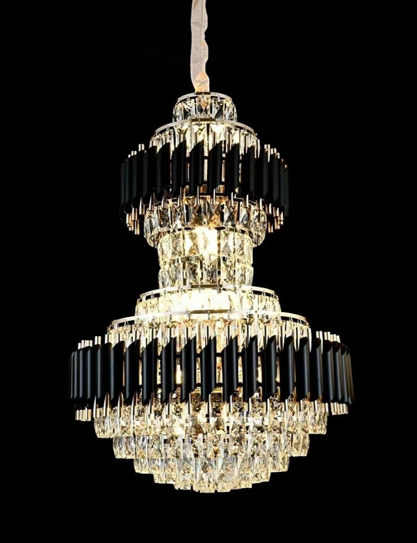 Double Height Chandelier/Jhoomar for Living Room and Home Decor(28inch Height Width 24. Inch Golden) 