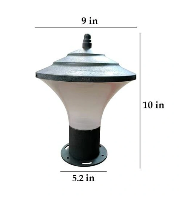 DELAMPS Die Cast Grey Metal Rain Water Resistance Outdoor Gate Light Garden Lamp Pillar Lamp Gardner Lights