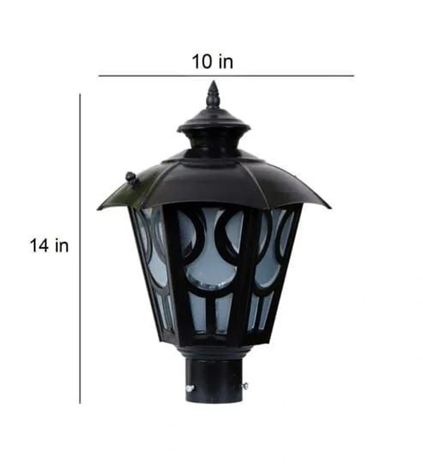 DELAMPS Black gate light for home gate/gate lamp/gate lamps for outdoor waterproof/gate light/gate pillar lights for outdoor for Stairs, Boundries, Pillar, Garden (Umbrella (Pack of 1))