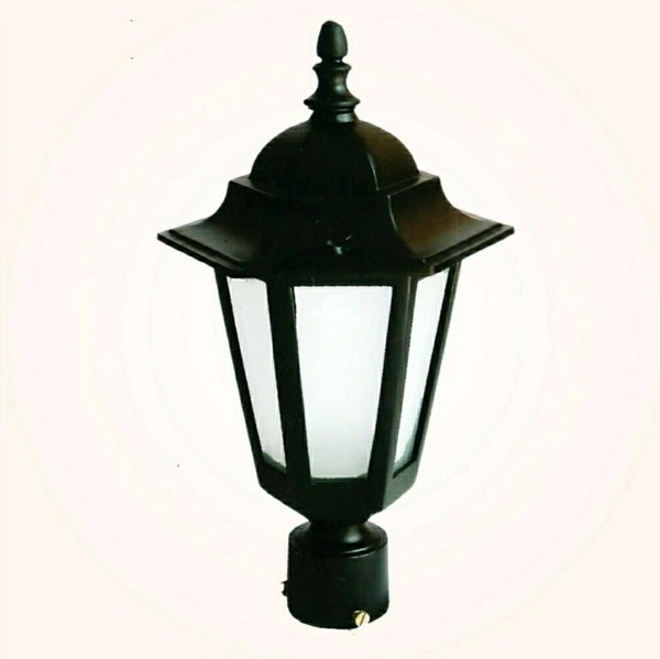 DELAMPS Waterproof Die-Casting Aluminium Pedestal Light Exterior Wall Pillar Lamp Classical Elegant Outdoor Fence Table Light Gate Villa Garden Porch Bollard Lighting 