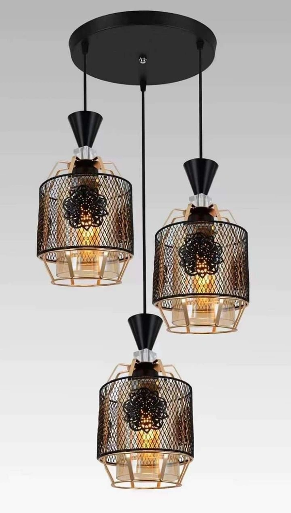Set of 3 Round Cluster Half Capsule Decorative HANGING Lights