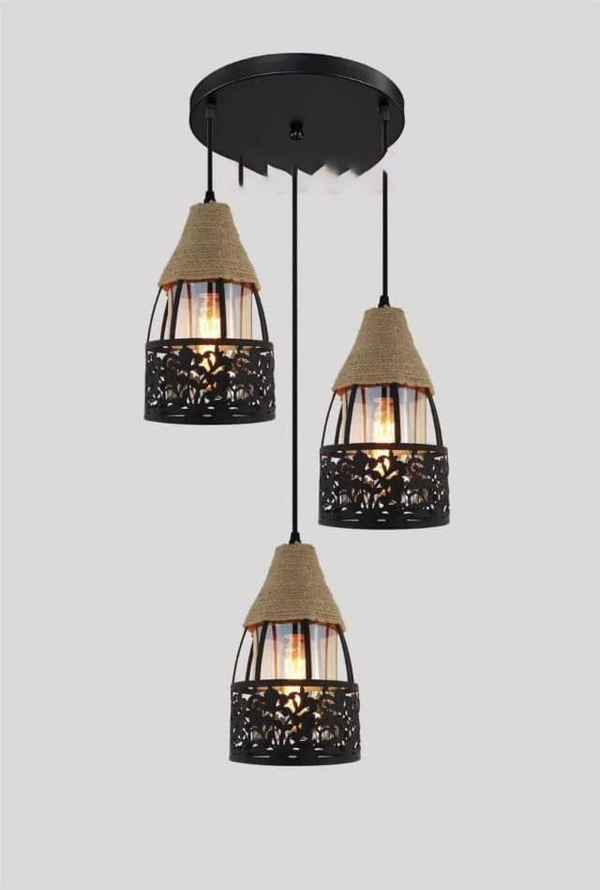 MODERN Light Pendants Ceiling Lamp  (Black, Gold) PACK OF 3