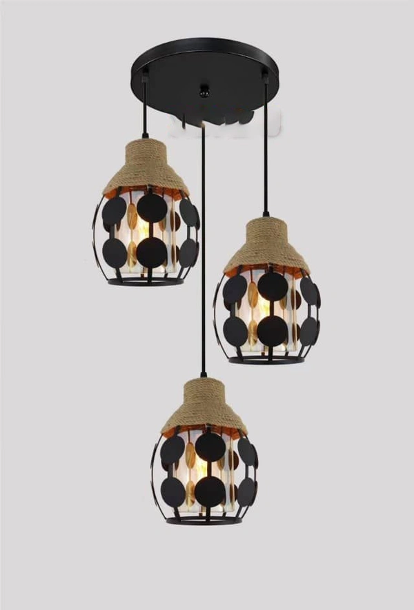  MODERN Light Pendants Ceiling Lamp  (Black, Gold) PACK OF 3