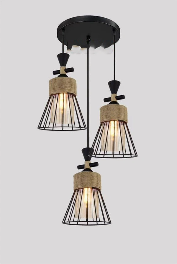MODERN Light Pendants Ceiling Lamp  (Black, Gold) PACK OF 3