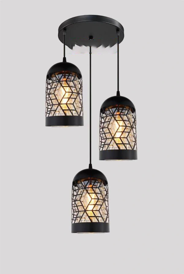 DELAMPS Linear Cluster Pendant Celling Hanging Light Rope Light Chandelier for Ceiling Surface, Café, Restaurant PACK OF 1