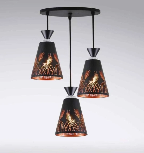 DELAMPS Retro Craft Restaurant Lights Home Creative Living Room Bedroom Decoration Chandelier Personality Bar Cafe Three Wrought Iron E27 Hanging Lights Anti-Rust Ceiling Lamp Lighting D