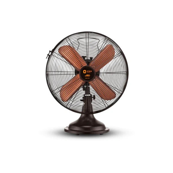 Orient Electric RETRO T12  RUBBED BRONZE 400 mm 4 Blade Table Fan  (Rubbed Bronze, Pack of 1) - 300mm, Hairy Heath