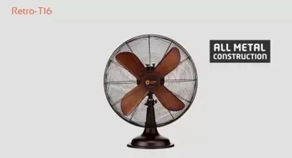 Orient Electric RETRO T16 HS RUBBED BRONZE 400 mm 4 Blade Table Fan  (Rubbed Bronze, Pack of 1) - 400mm, Rubbed Bronze