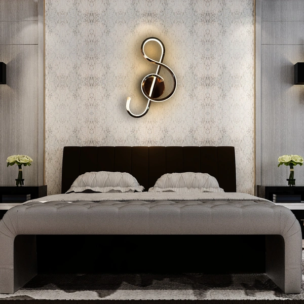Delamps modern 2202/1 W/L music S design wall light for bedroom 3 colour