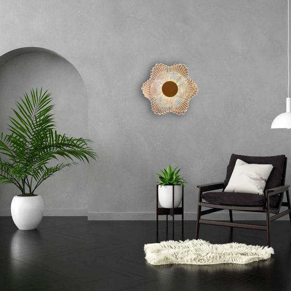 DELAMPS Round flower shape wall light 5908/1 W/L for bedroom, hall 3 colour