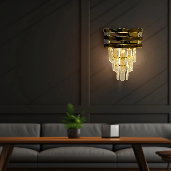 delamps Modern Crystal Wall Sconce 1143/2w W/L  Light Crystal Wall Light for Living Room Bedroom Kitchen Hallway Stairs Restaurant Hotel Lighting  