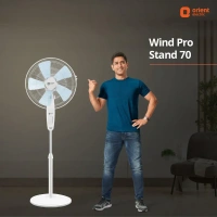 Wind Pro Stand 400 MM High Velocity Pedestal Fan (Snow White) - 400mm, Snowwhite