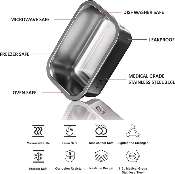 Joyo Maxseafe Rectangle  Container 1800 Ml