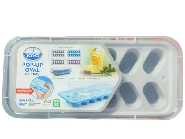 JOYO  POP UP ICE TRAY OVAL WITH LID 