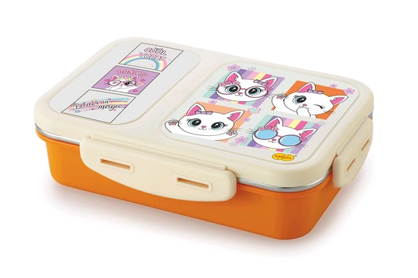 TENKU 2  PARTITION LUNCH BOX PRINTED 550 Ml 