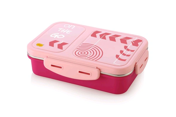 TENKU 2  PARTITION LUNCH BOX PRINTED 550 Ml 