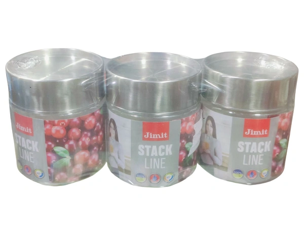 Stack Line Jar ( 3 Pc Set ) 1000  Ml