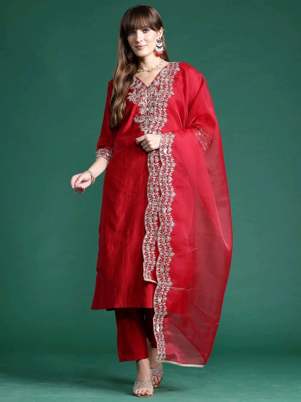 Kurta & Duppata With Plazzo - M