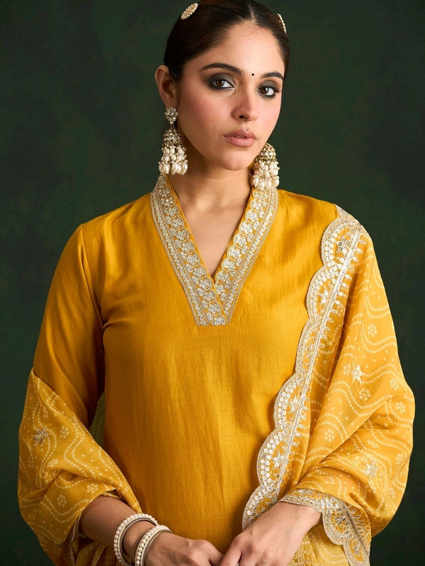 Kurta & Duppata With Plazzo  - M