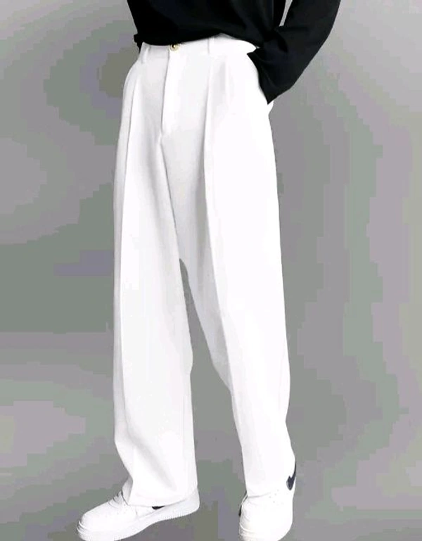 FYP FTX Men Solid White Trousers  - White, 36