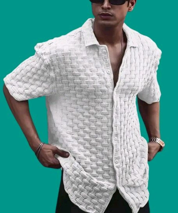 Korean High Quality Febric Tshirt  - White, L