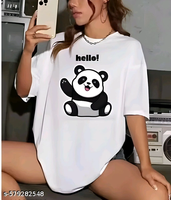 Simple & Stylish Women Oversized T Shirt  - M