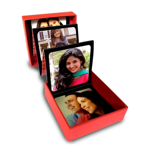Photo Strip Box Personalised Photo Popup Gift Box - Gift for Valentine's Day, Birthday, Anniversary, Women's Day, Mother's Day, For Husband, Wife, Girlfriend, Boyfriend (Personalised) - Black, 3 X 3 inch
