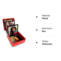 Photo Strip Box Personalised Photo Popup Gift Box - Gift for Valentine's Day, Birthday, Anniversary, Women's Day, Mother's Day, For Husband, Wife, Girlfriend, Boyfriend (Personalised) - Black, 3 X 3 inch