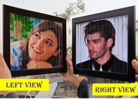 3D illusion photo frame - Black, 8 x 12 inch