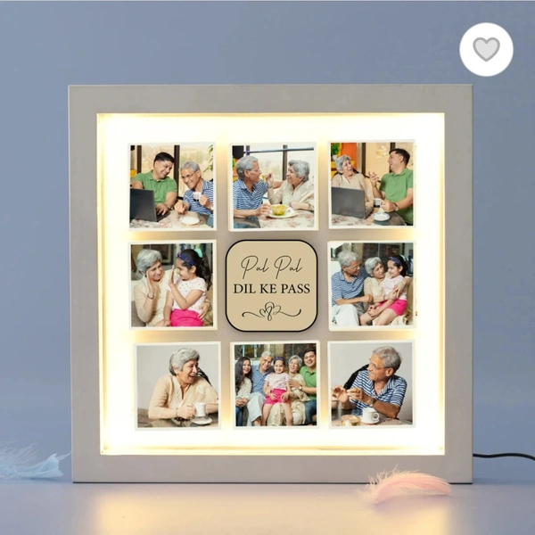 LED SQUARE COLLAGE PHOTO FRAME - 6 x 6 inch, White