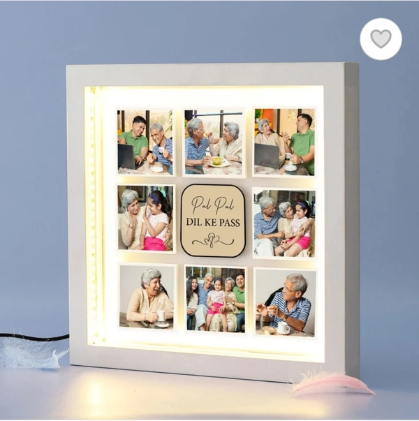 LED SQUARE COLLAGE PHOTO FRAME - 6 x 6 inch, White