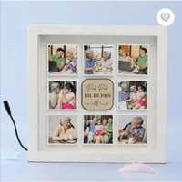 LED SQUARE COLLAGE PHOTO FRAME - 6 x 6 inch, White