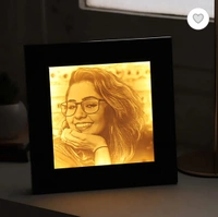3D Light Photo Frame - White, 8 x 8 inch