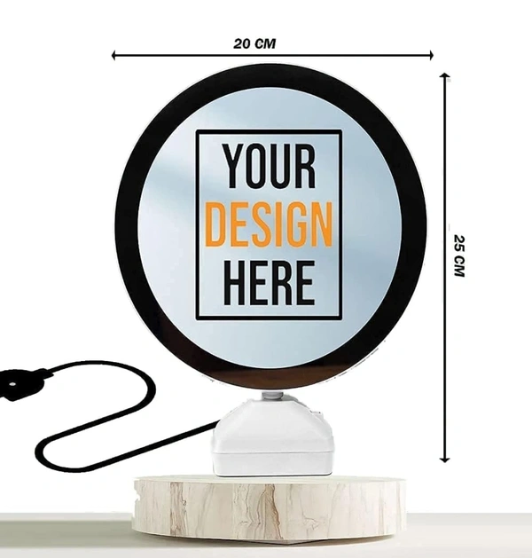 Magic Mirror With LED Light Photo Frame - White, 20 x 25 cm