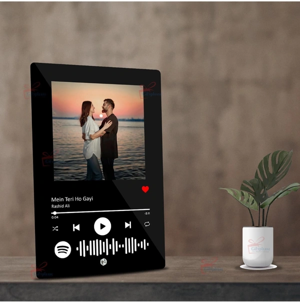Customized Photo and song Spotify Frame - Black, 6 X 8